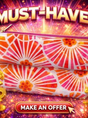 Clinique Flowerchild Cosmetic Bag 9.5 x 5.5 x 3 For on the go Beauty Touch Ups